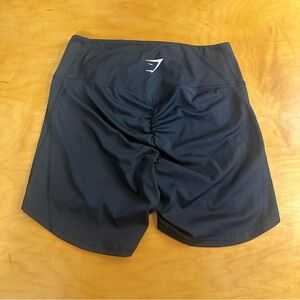 Gymshark GS Power High Rise Athletic Gym Shorts Black Medium
